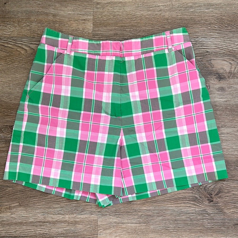 Lilly Pulitzer Plaid Pink and Green Women's Shorts